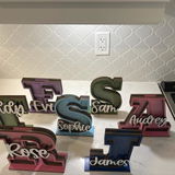 Personalized Letter Piggy Bank Wood Acrylic for Kids Custom Name E13