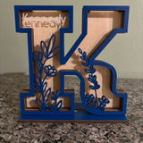 Personalized Letter Piggy Bank Wood Acrylic for Kids Wooden Coin Bank E21