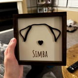 Custom Framed Dog Ear Drawing Pet Memorial Decor for Home E15