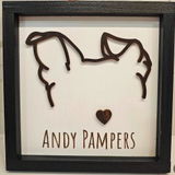 Custom Framed Dog Ear Drawing Pet Memorial Decor for Home E15