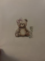 Teddy Bear Blush Watercolor Nursery Wall Art Print Set - 3 Unframed 8x10 Watercolor