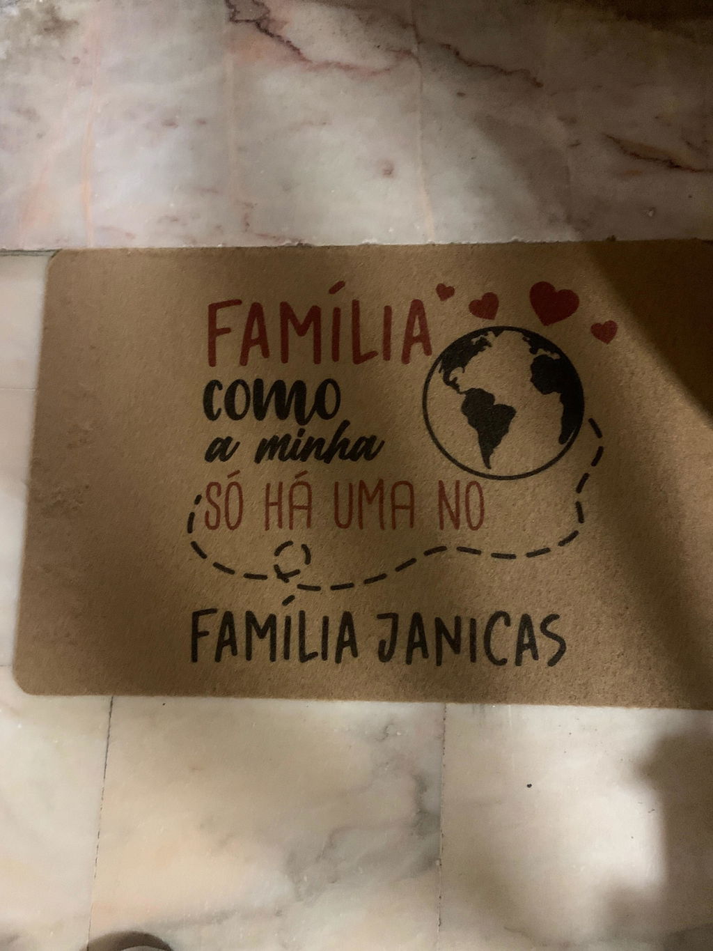 Tapete de entrada "Família como a minha só há uma"