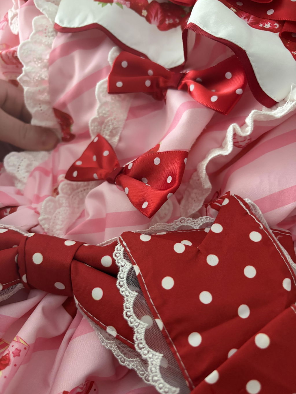 Sweet Lolita OP Dress, Strawberry Print