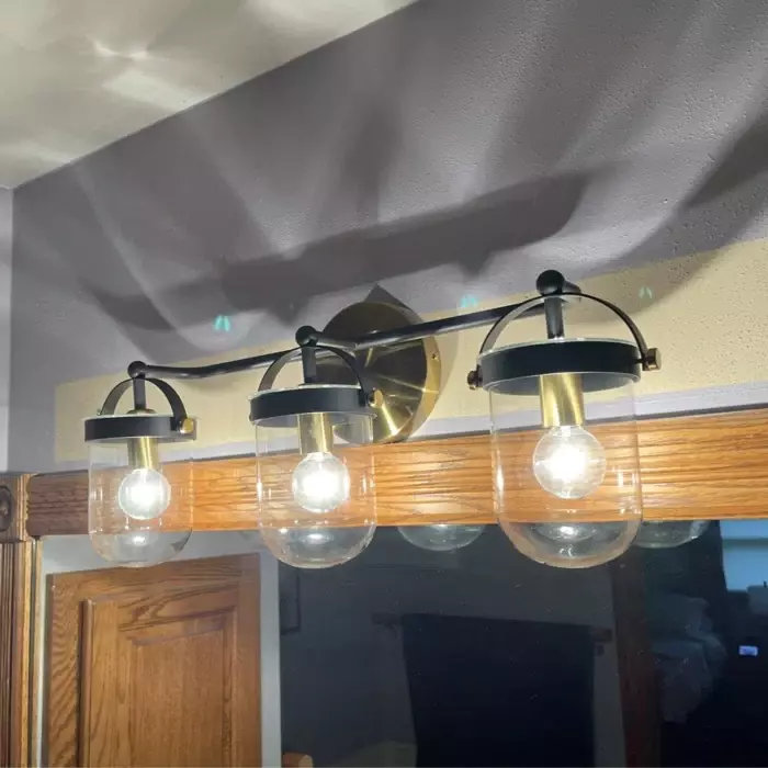 Maxax 3 - Light Dimmable Black/Gold Vanity Light #D155