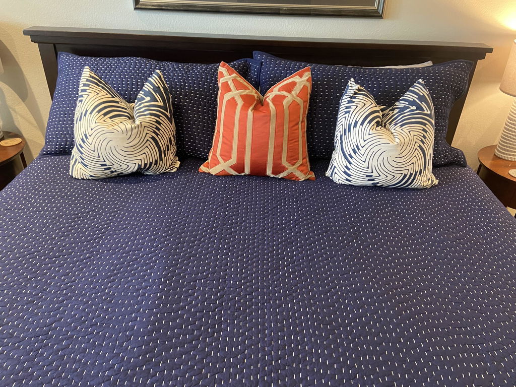 Binga Modern Blue White Pillows