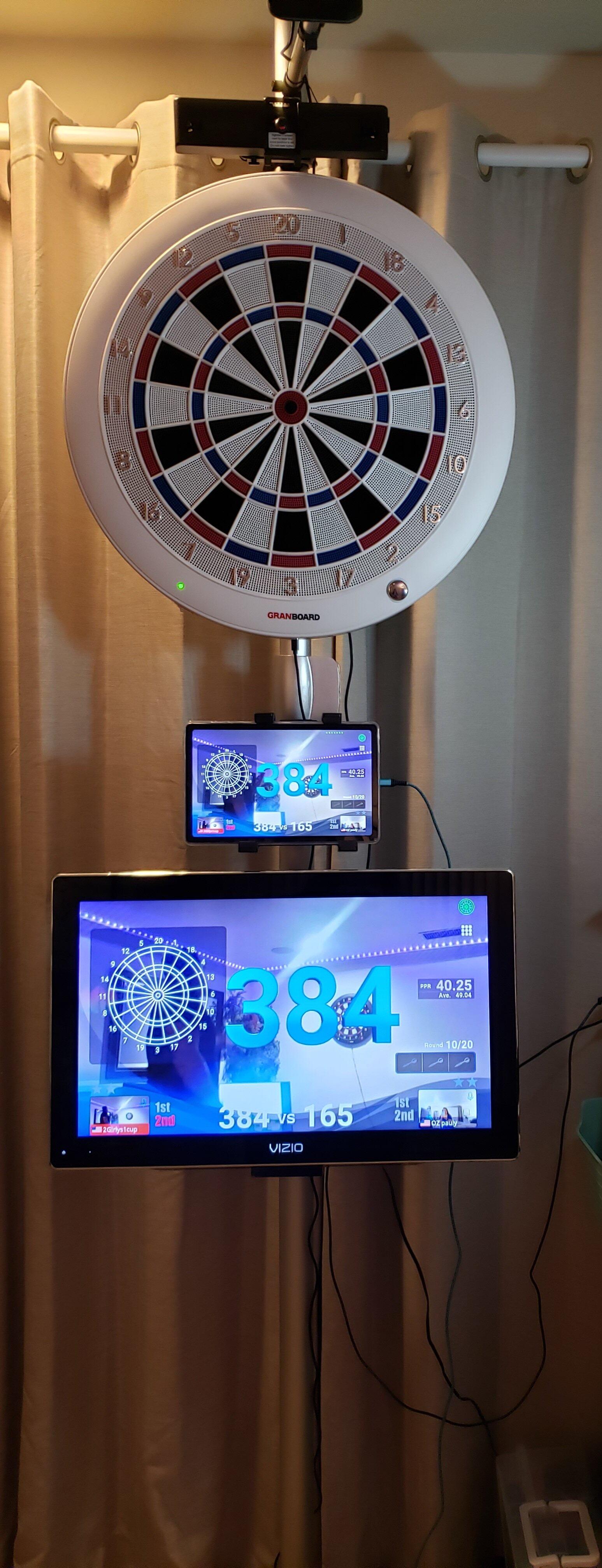 Gran Darts Gran Board Pole Dartboard Stand - Silver