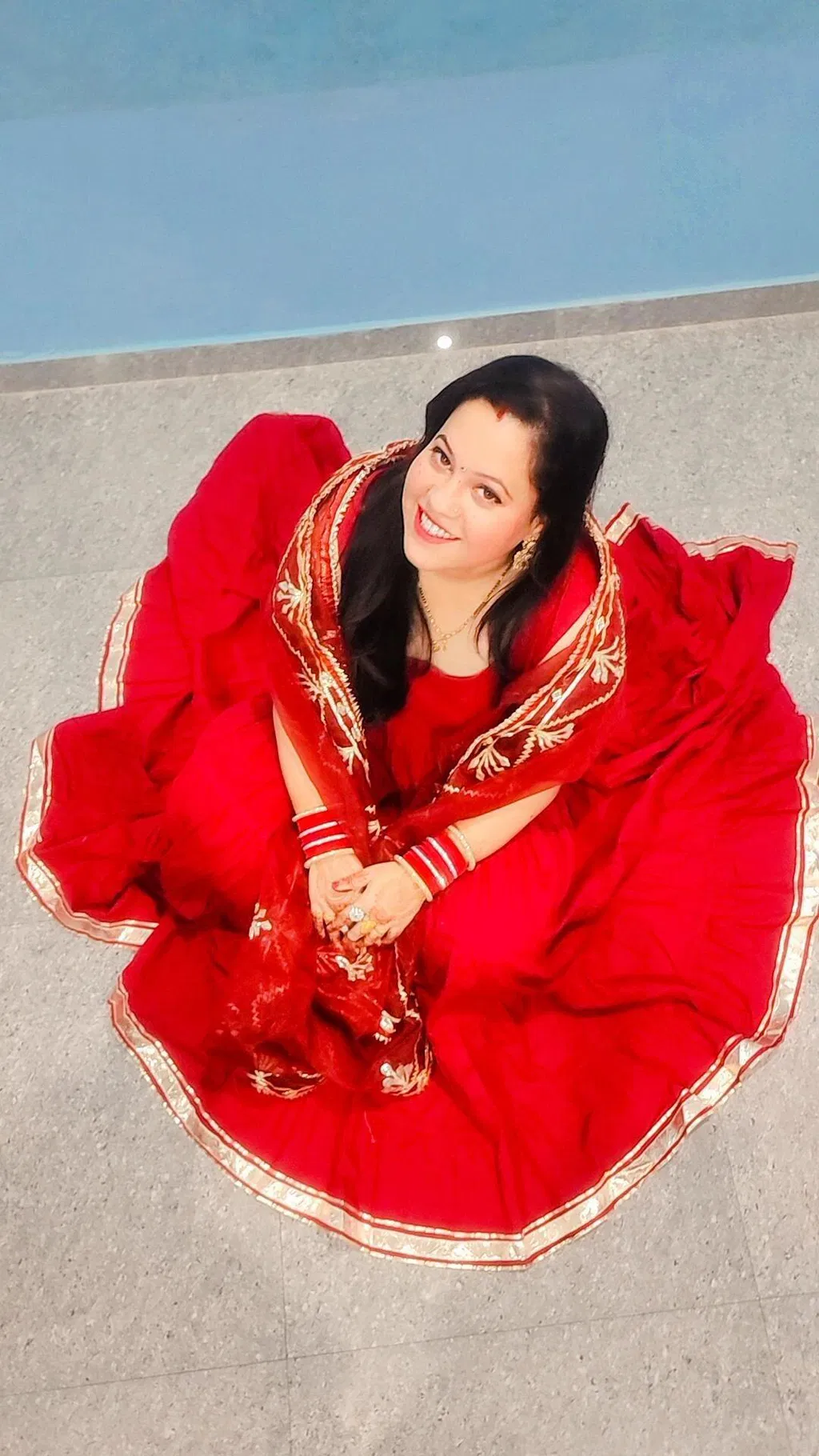 Chandni Maroon Gotapatti Cotton Suit Set