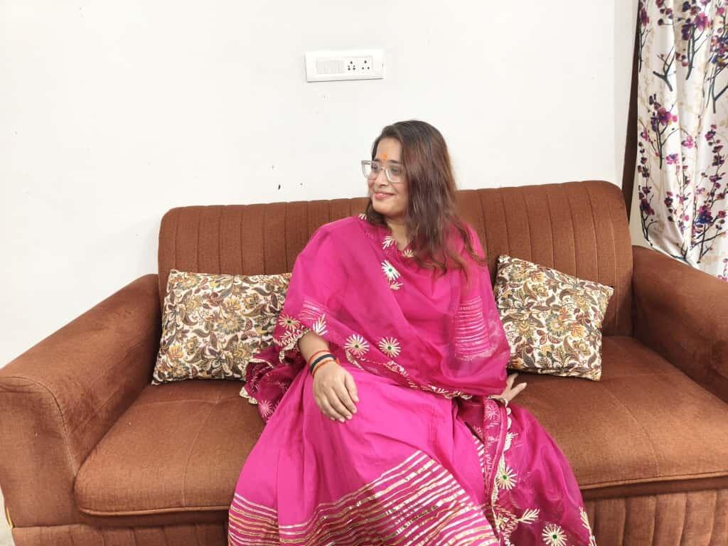 Sparkling Purple Gotapatti Suit Set