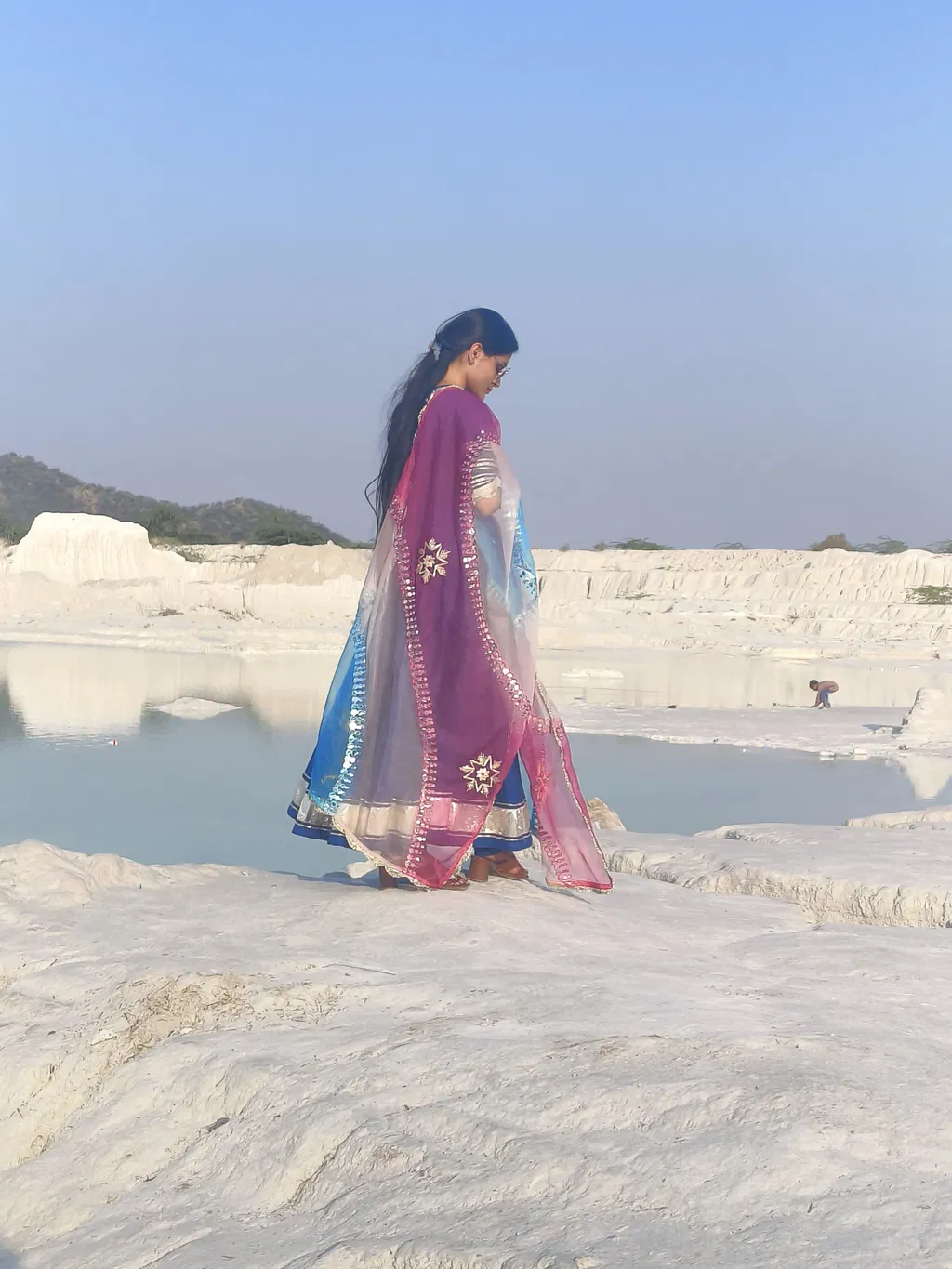 True Navy Gotapatti Anarkali Set