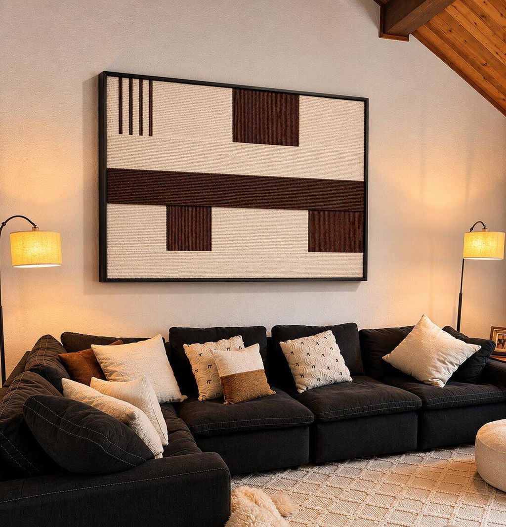 Cocoa Horizon - Textile Art #RE032