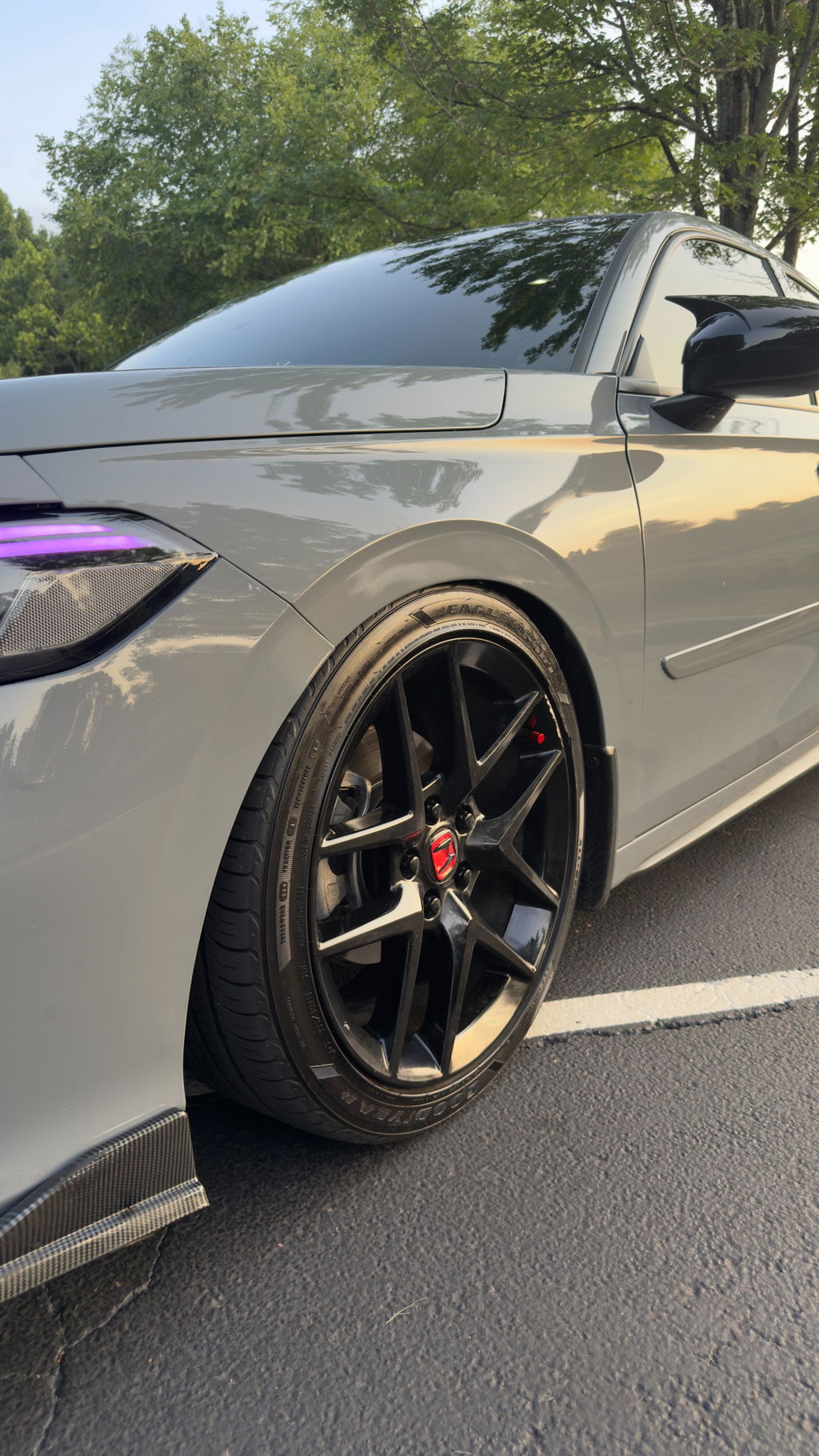 AFD Overlays Wheel Cap Pre-cut Emblem Badge Overlay compatible with 2023+ Honda Civic Type-R FL5