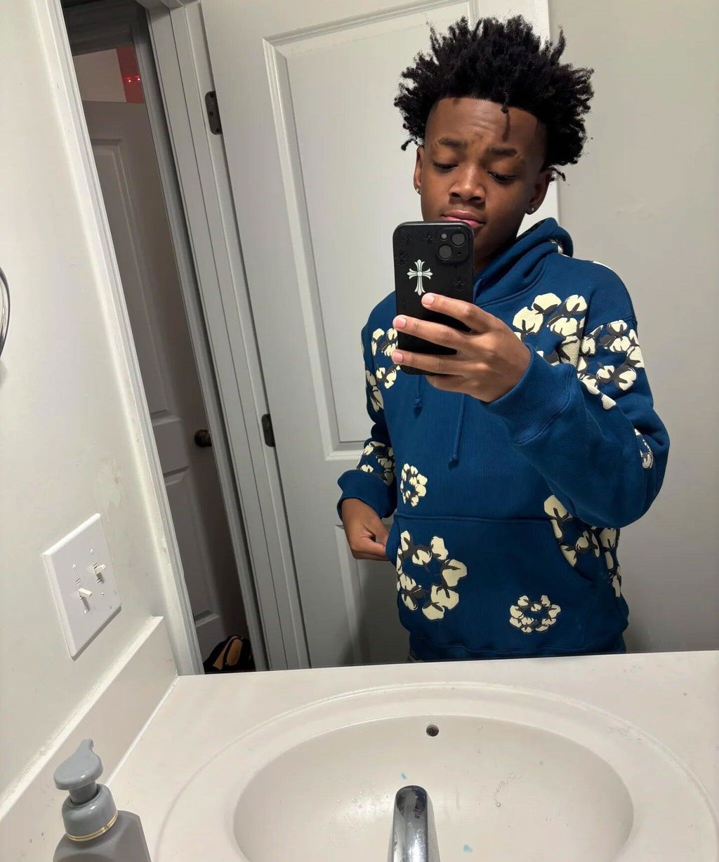 Denim Tears xCPFM Cactus Tears Wreath Hoodie Navy