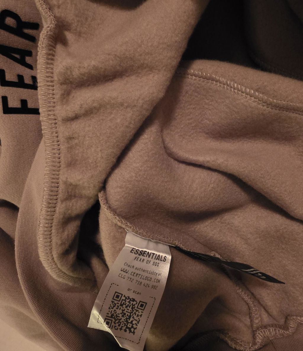 Fear of God Essentials Fleece Hoodie II Desert Sand