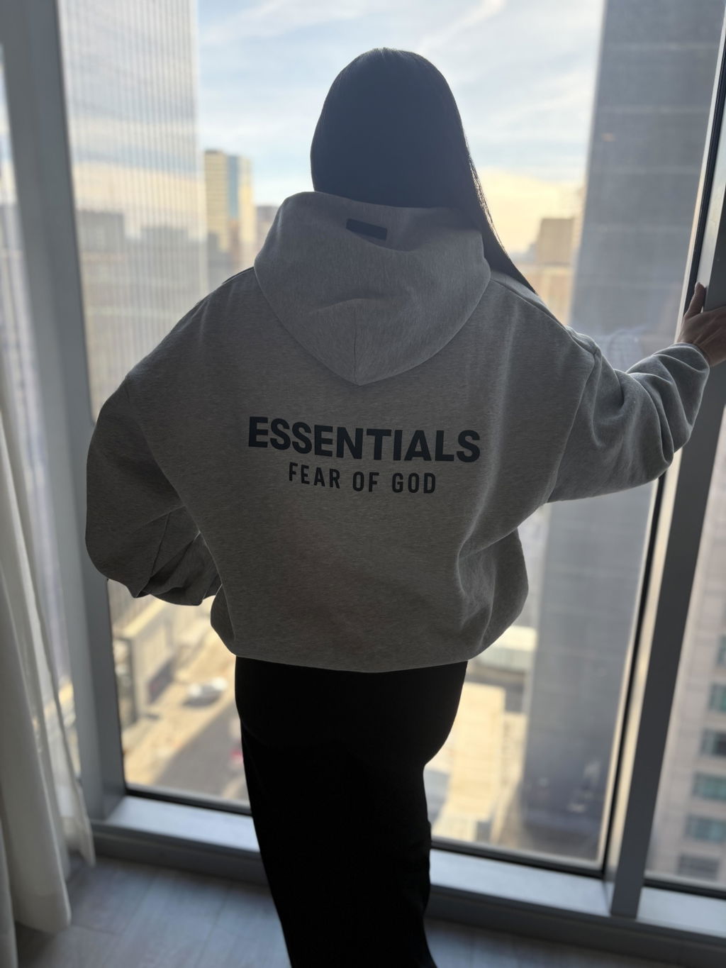 Fear of God Essentials Fleece Hoodie II Light Heather Gray FW24