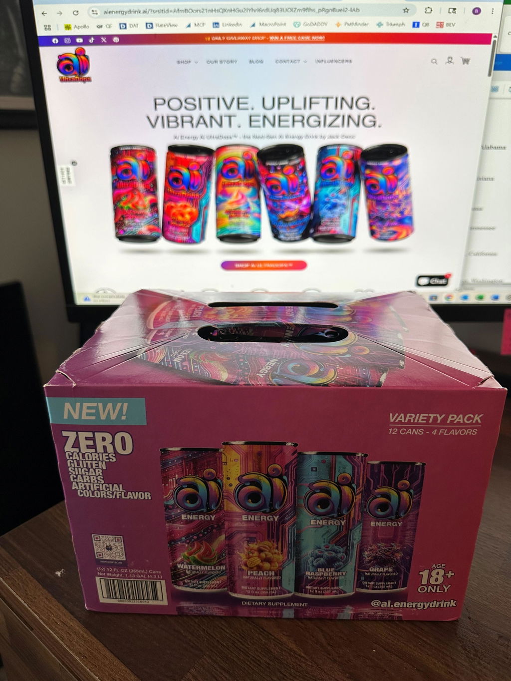 Ai Energy Drink VARIETY 12-Pack – Sugar-Free Energy Drink