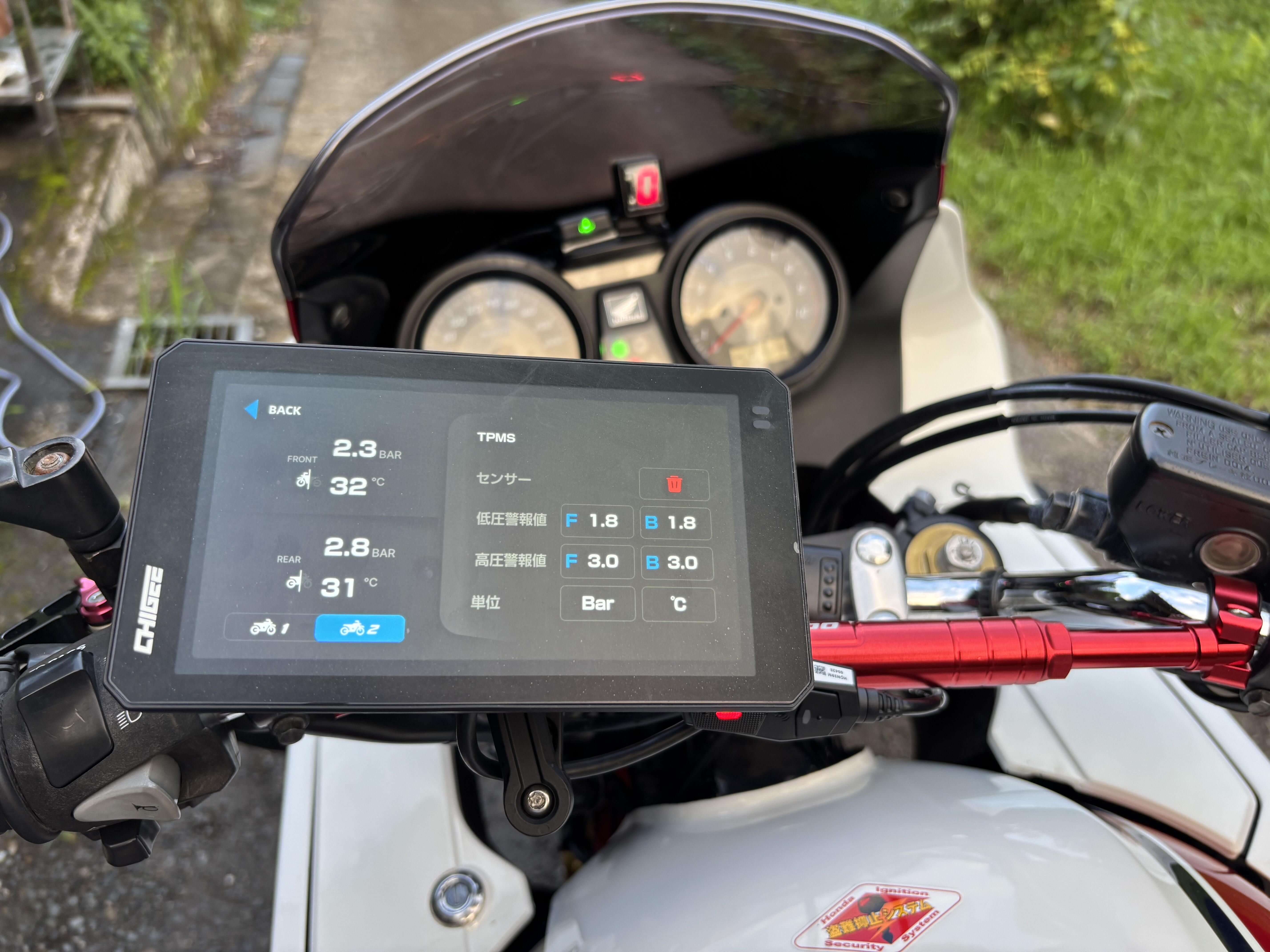 外付け式 バイクタイヤ専用空気圧センサー MFP0019 AIO-5 Lite