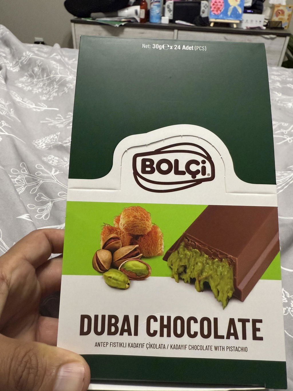 Antep Pistachio Kadayif Dubai Chocolate Bar