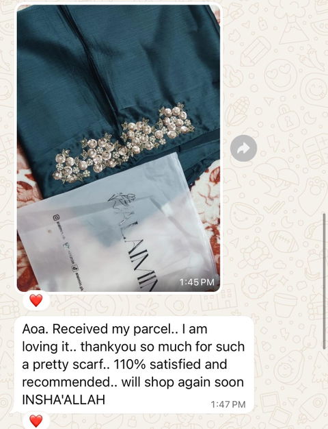 SHAGUN | FESTIVE HANDWORK EMARLD GREEN HIJAB