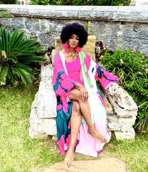 RESTOCKED Osaka Satin Open Front Long Kimono - Pink Green and Black Blend Ships 7/6