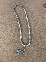 luxe script letter pendant set