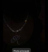 luxe script letter pendant set