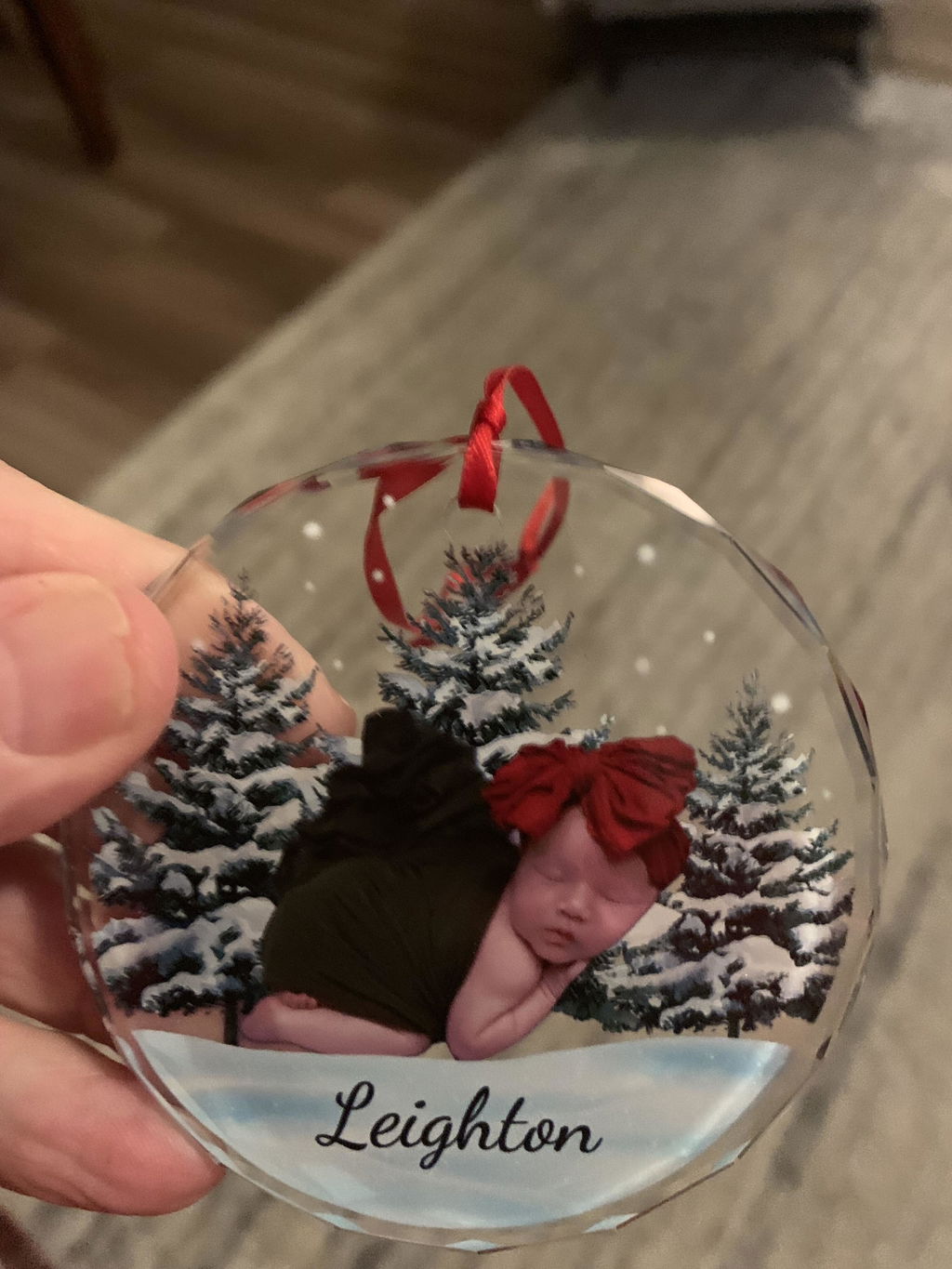 Joy And Love During This Festive Season - Personalized Custom Circle Glass Ornament - FM135_CGOR