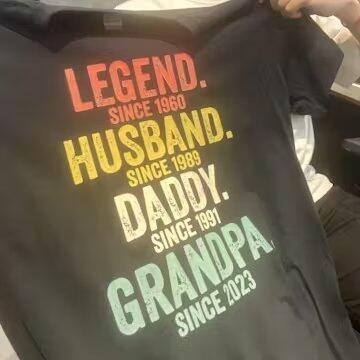 Legend, Husband, Daddy, Granpa Custom Unisex T-shirt - Personalized Custom Unisex T-shirt, Hoodie - GRP010_BBAS