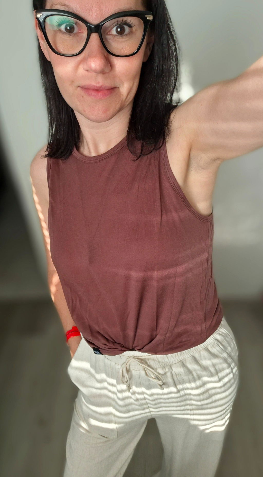 Vagabond Open Back Tank Top - Rosewood