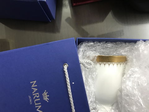 Narumi | Gift Box - Golden Coin | Bone China | White & 18K Gold | Single Cup