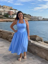 Siracusa Linen Halter Midi Dress