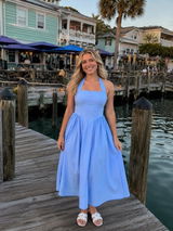 Siracusa Linen Halter Midi Dress