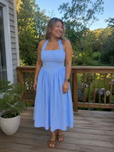 Siracusa Linen Halter Midi Dress
