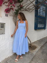 Siracusa Linen Halter Midi Dress