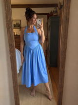 Siracusa Linen Halter Midi Dress