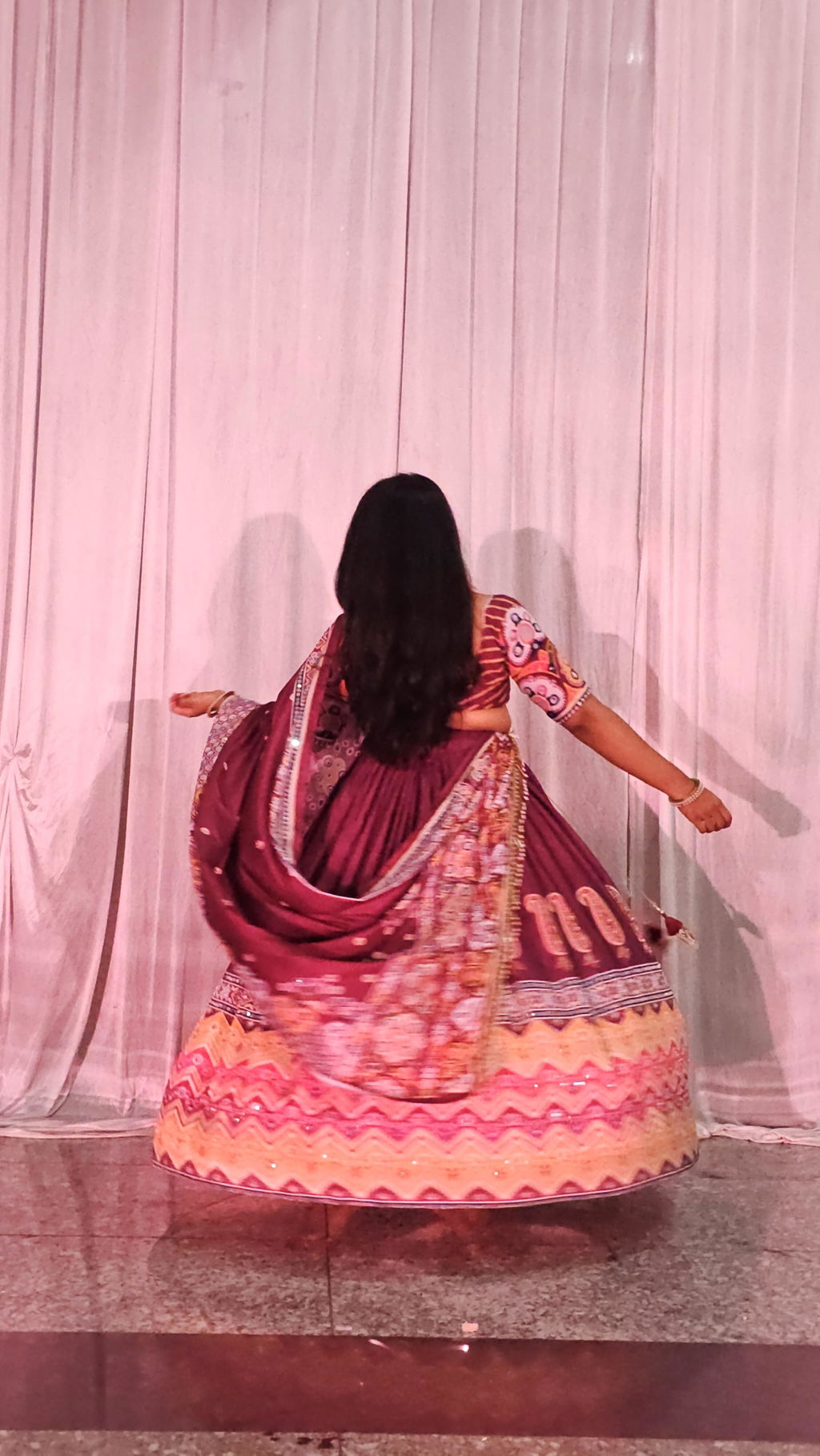 Gujarati Singer Gita Rabari Gamthi Work Chaniya Choli For Navratri