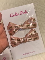 Pink & Gold Hair Bows | 3 inches