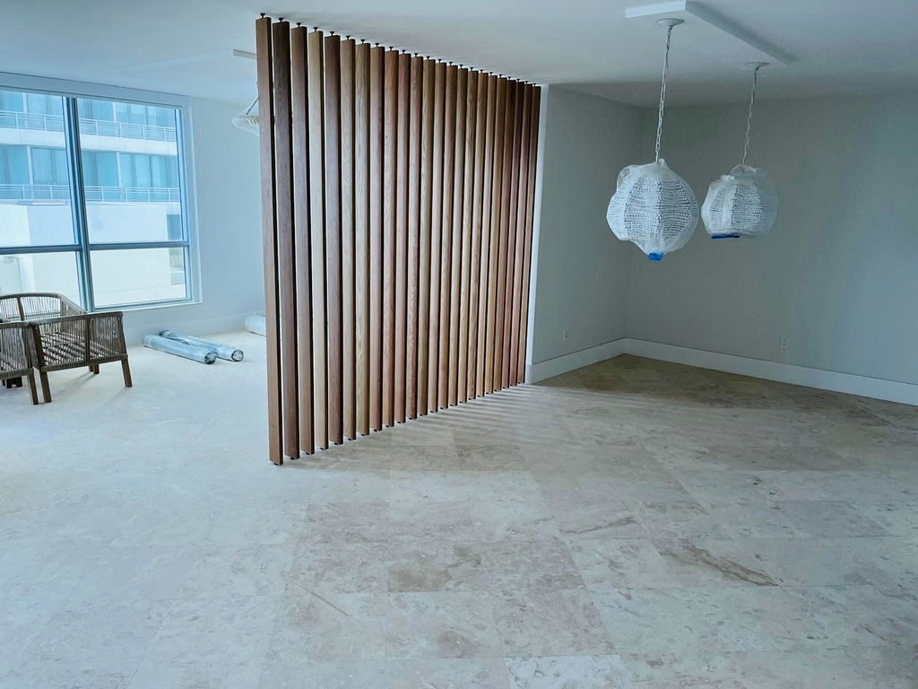 Wood Slat Room Divider