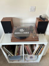 Angels Horn H00501 Hi-Fi Bluetooth Turntable with Stereo Bookshelf Speakers
