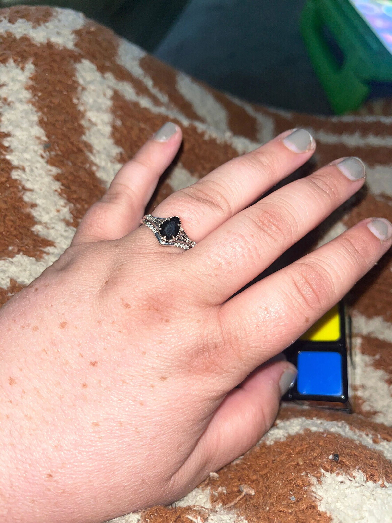 Celtic Black Onyx Engagement Ring Set | Silver – Aquamarise