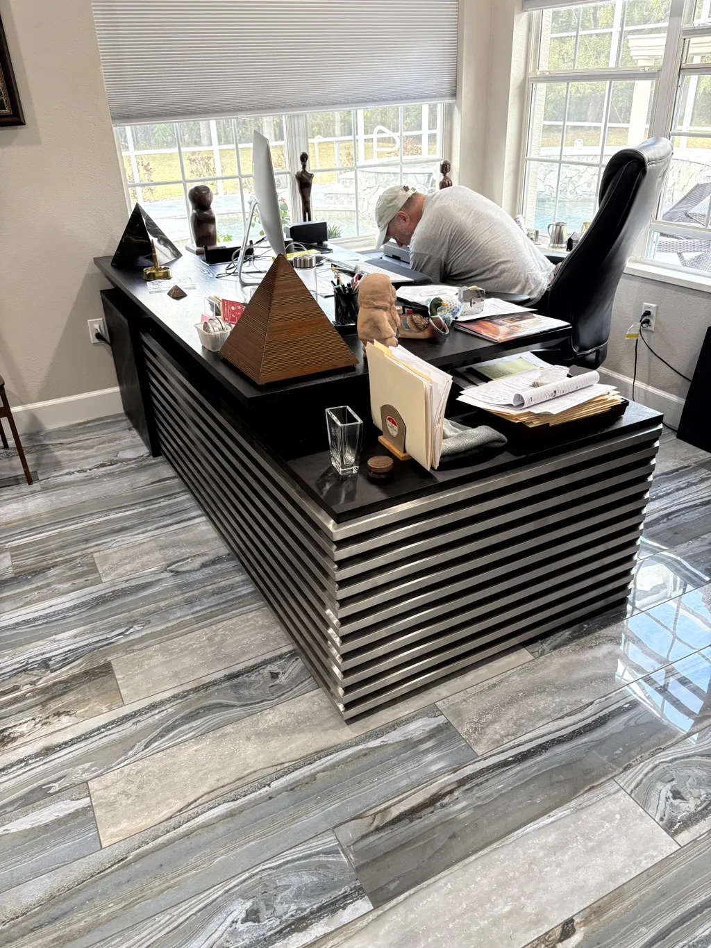Anderson · L-Shaped Executive Standing Desk, Adjustable Height