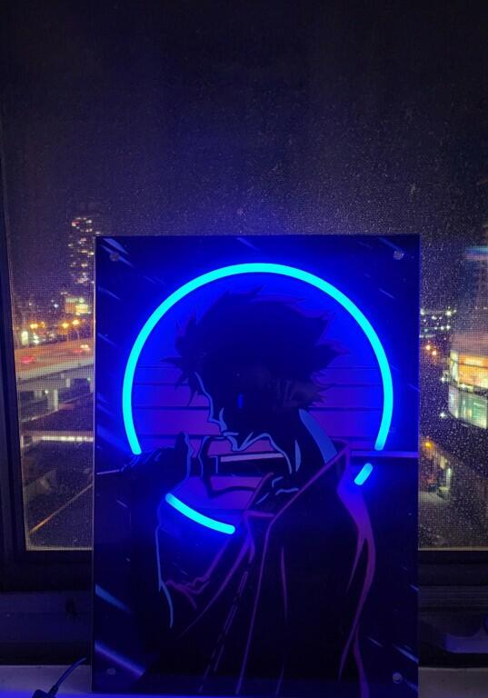 Cyberpunk: Edgerunners | David x Lucy Moon - AURALIGHT™ LED Poster