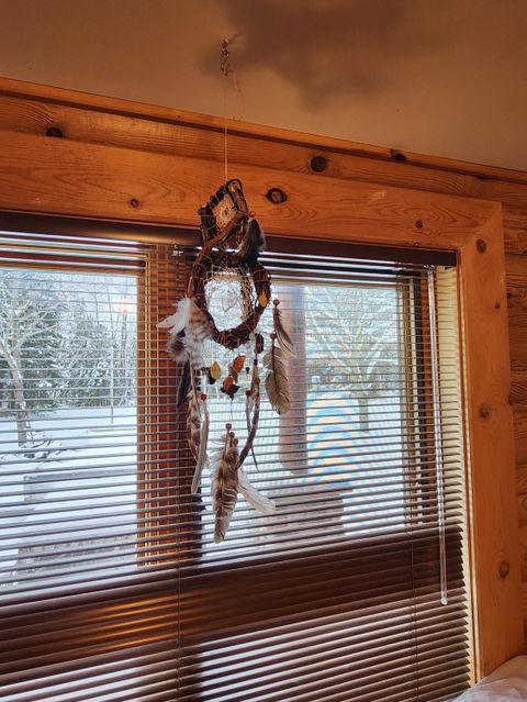 Healing crystals Dream catchers 3D orb, Dreamcatcher Crystal Mindfulness art mobile