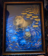 Capybara Dreams - Embellished Fine Art Print, 11x14