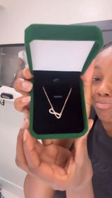 Infinity Loop Rose Gold Necklace