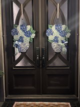7102「エンジェルズキャッスル」excellent ver. シーグラスアート Ginger Jar with Hydrangeas - Door Hanger (UV Printed Only)