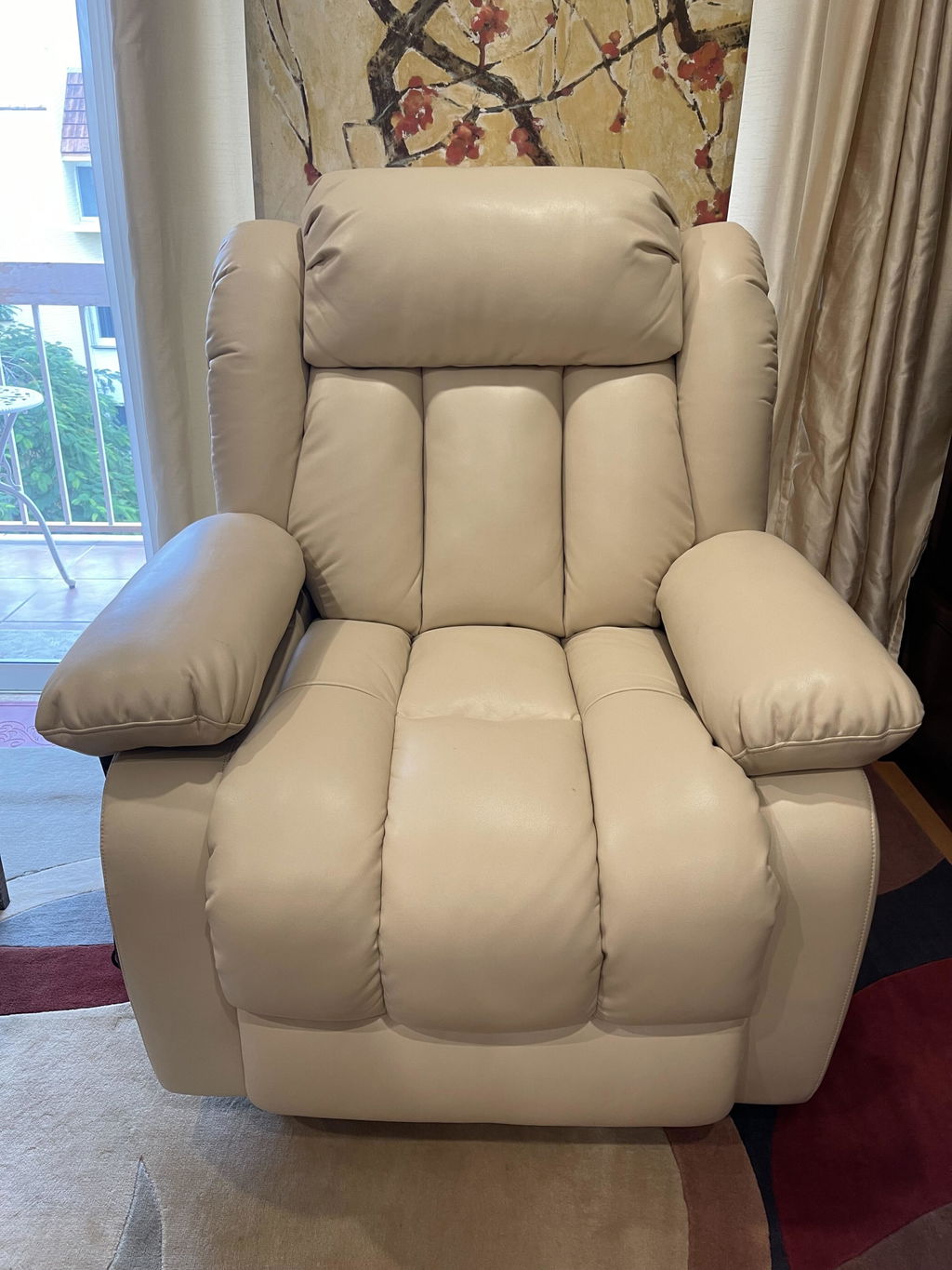 Infinite Position Lift Recliner Chair W/ Massage and Heating, Power by Dual Motor, Real Leather