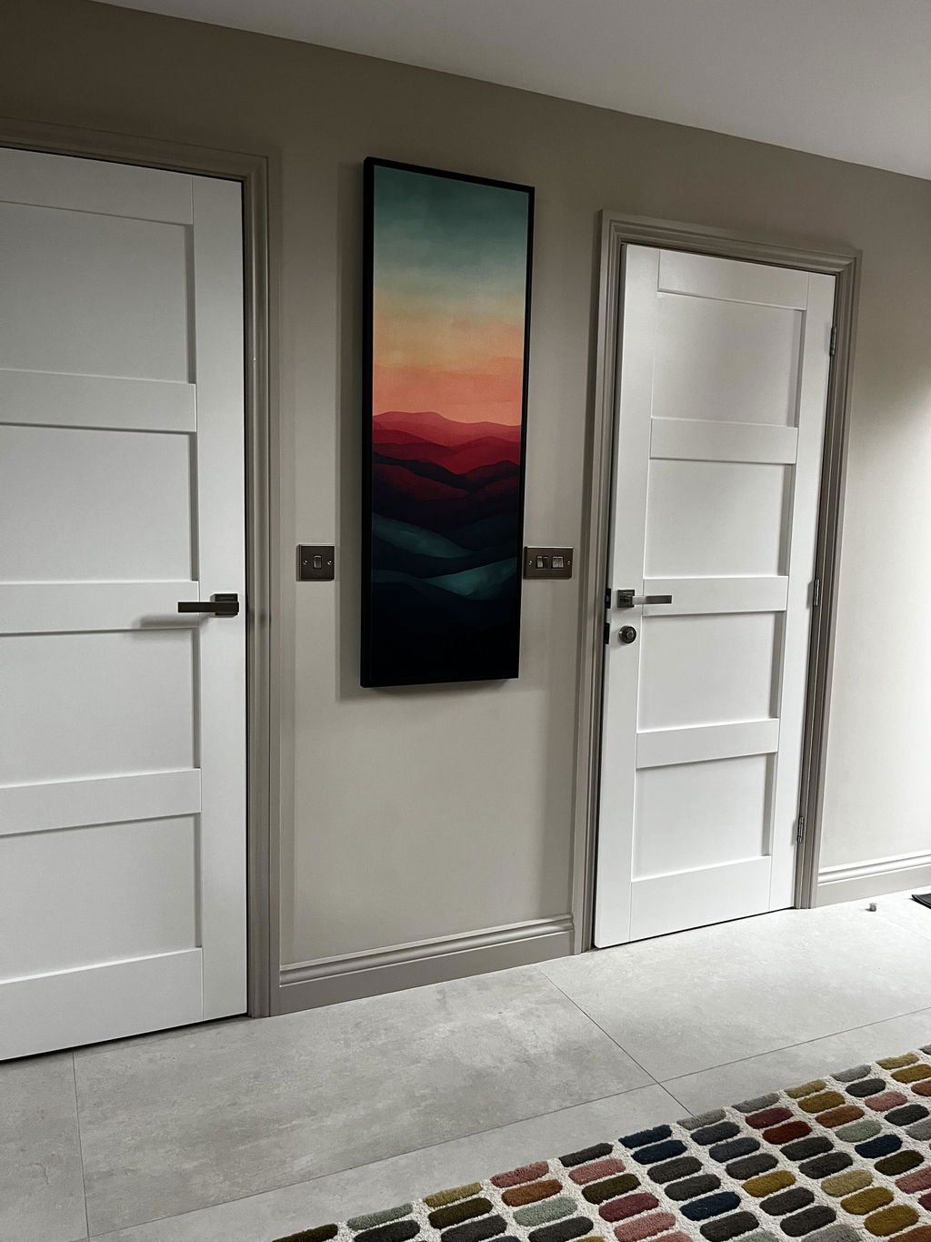 Minimalist Sunset Vertical Long Wall Art