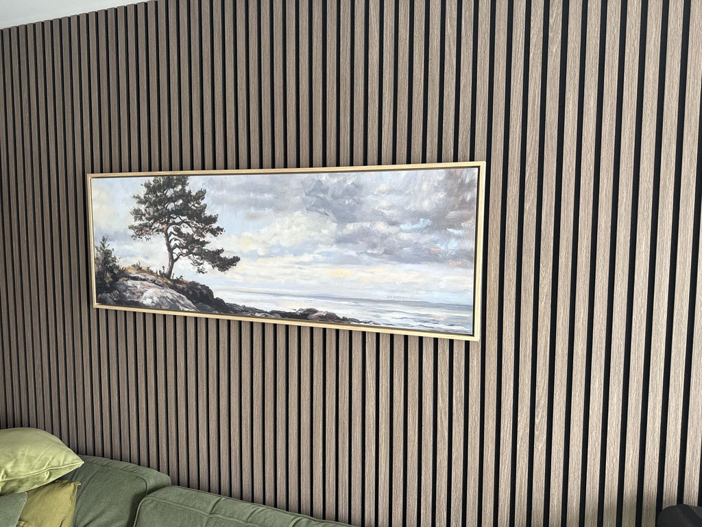 Vintage Landscape Artwork Long Narrow Large Framed Canvas