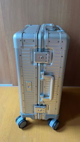 Stripe Aluminum Suitcase(Black) Op.13 (sku: OPAL2453) | aucentic