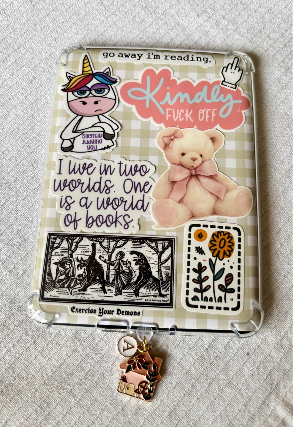 Gingham Kindle Case Insert